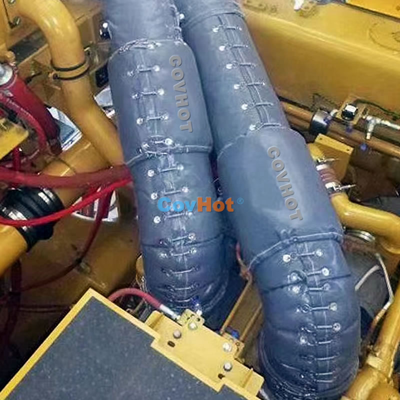 柔性排氣管排煙管絕熱套,工程車(chē)輛船舶火車(chē)發(fā)動(dòng)機(jī)排氣系統(tǒng)防護(hù)罩